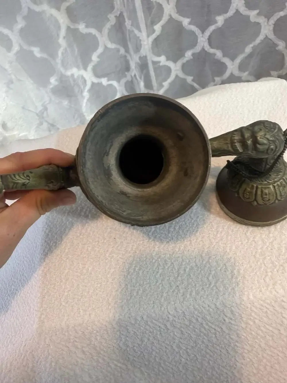 Vintage Handcrafted Tibetan Style Copper and Brass Dragon Teapot Ewer